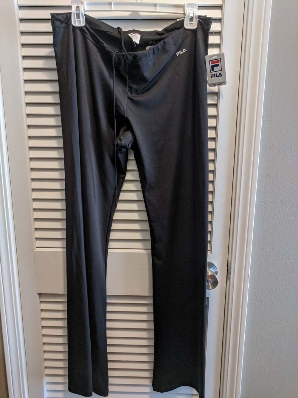 Fila black workout jazz polyester blend pants women's size M item FW113Q01 NWT